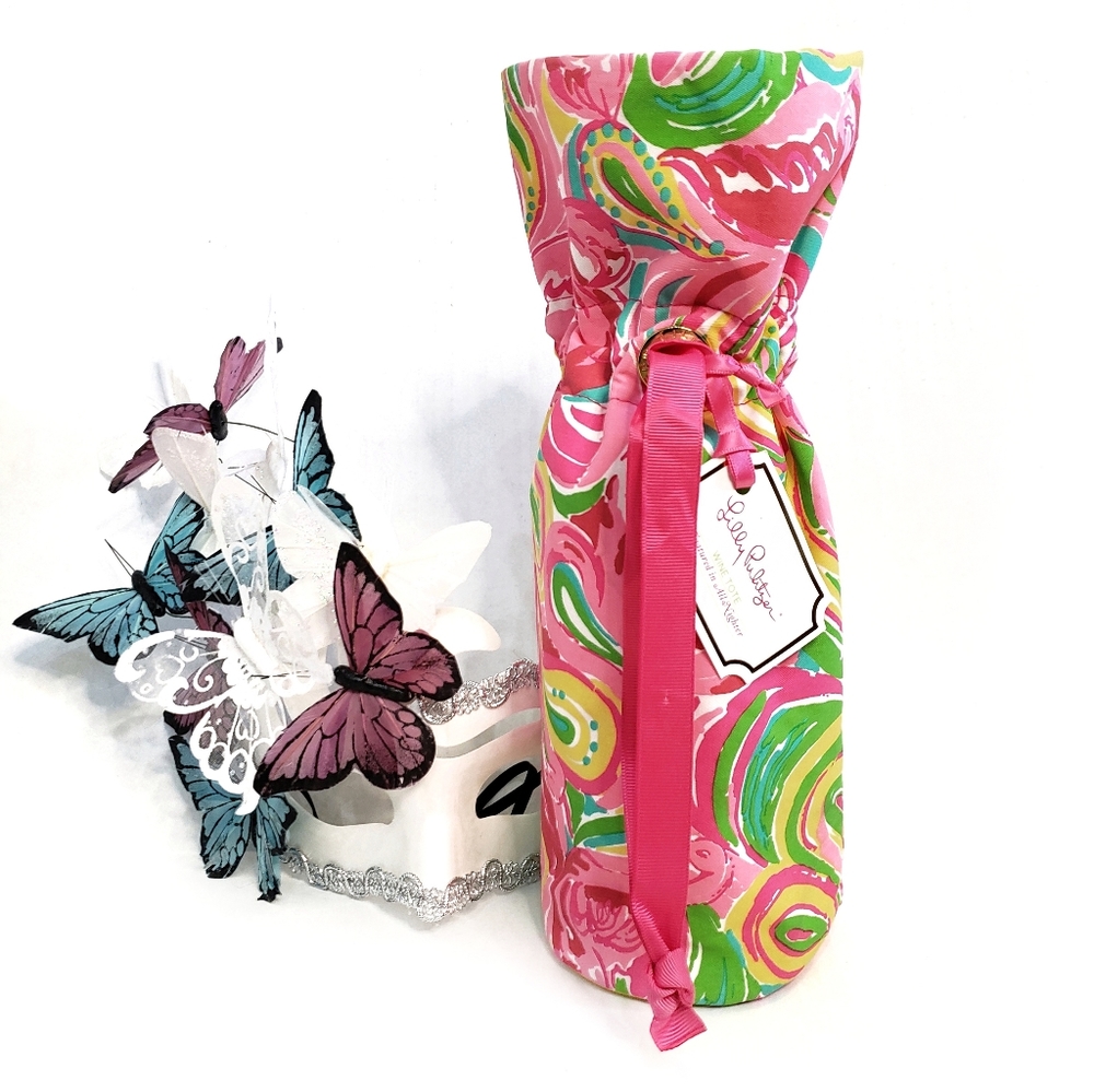 LP Lilly Pulitzer Wine Tote All Nighter Gift Bag